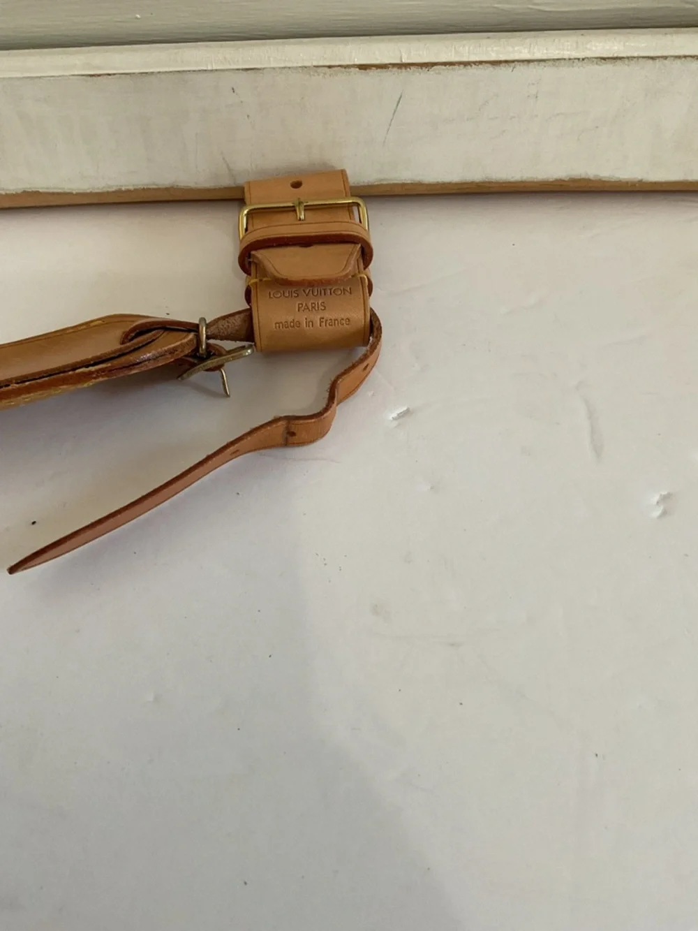 Louis Vuitton Vachetta Leather Luggage Tag with Strap